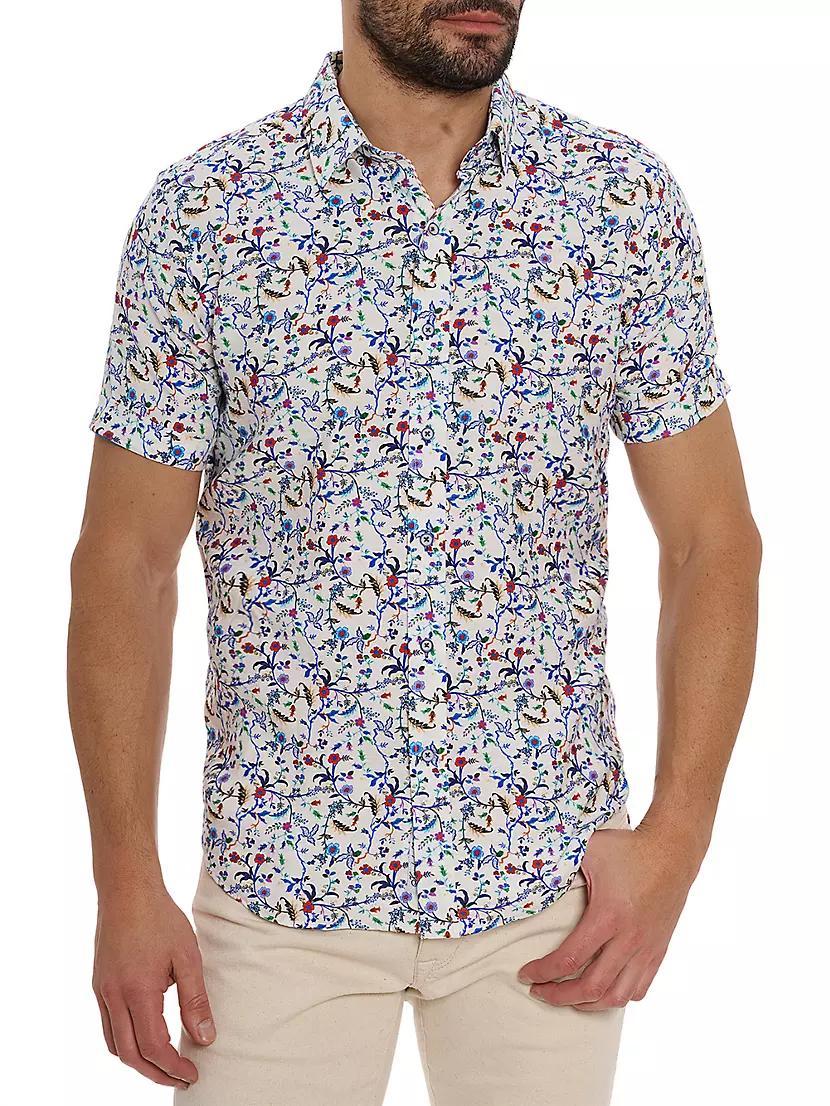 Landon Floral Button-Front Shirt Product Image