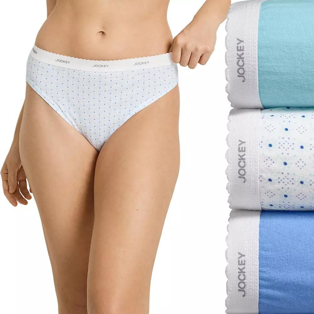 Women's Jockey® Classics 3-pk. French Hi-Cut Panty Set 9481, Size: 10, Flower Suns Product Image