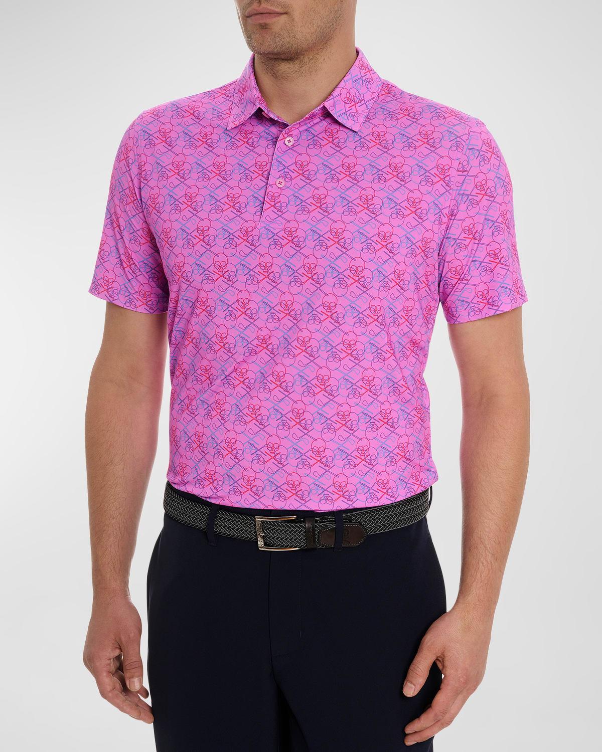Mens Iron Skull 2 Stretch Polo Shirt Product Image