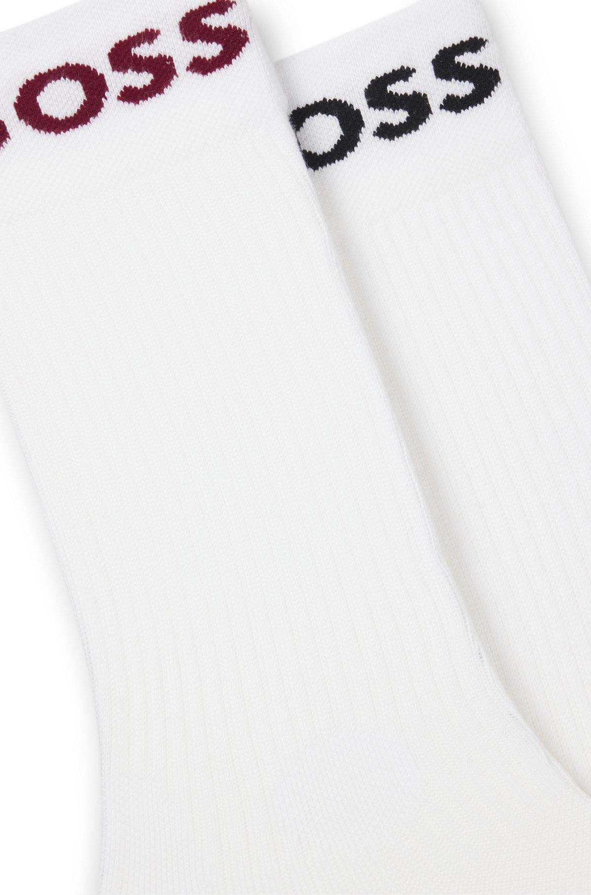 Two-pack of quarter-length socks in stretch fabric Product Image