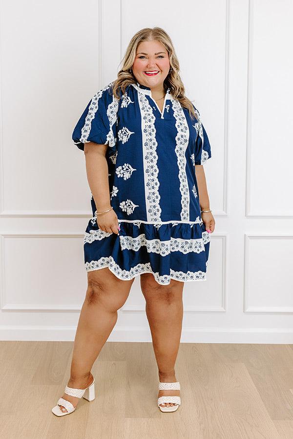 Lei And Mai Tais Floral Mini Dress Curves Product Image