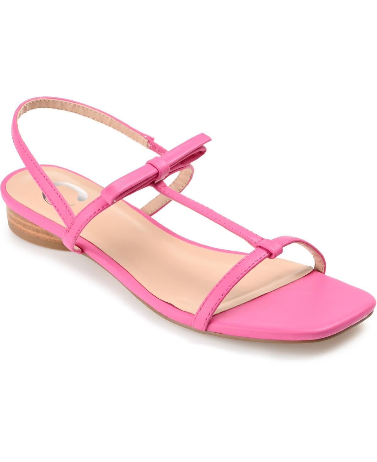Journee Zaidda Women's T-Strap Sandals, Size: 6, Pink Product Image