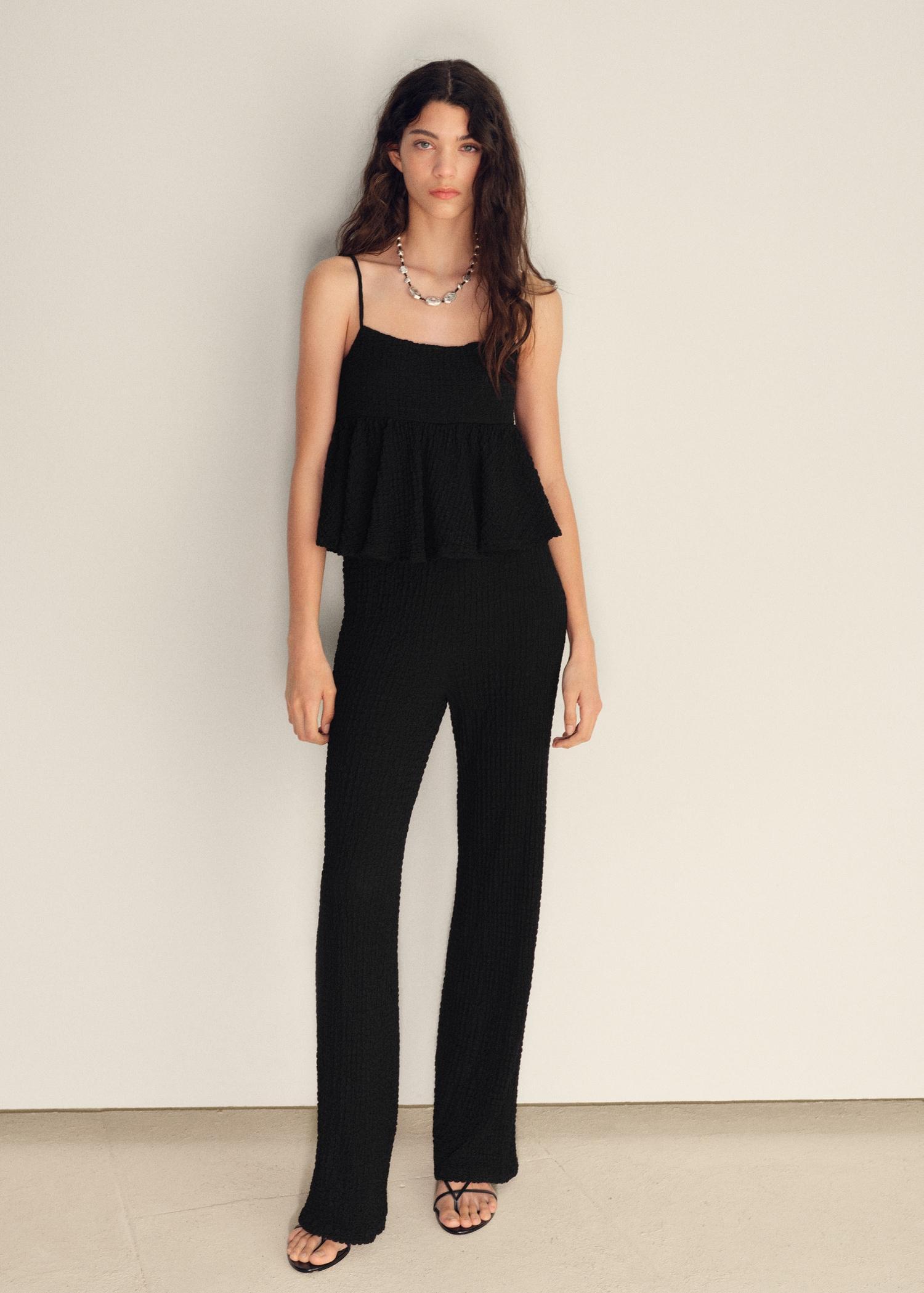 Volume textured top - Women | MANGO USA Product Image