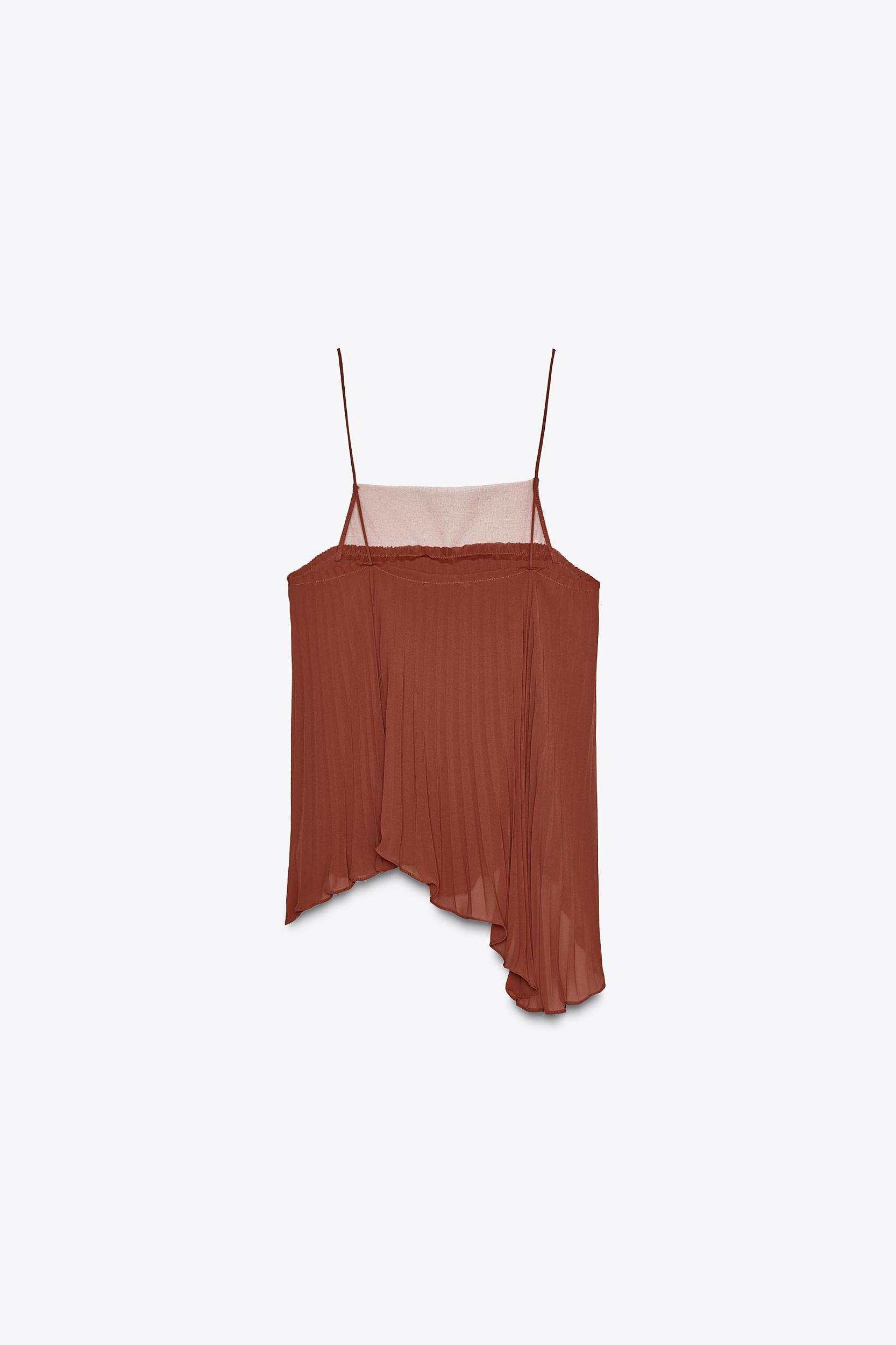 PLEATED RUFFLE TOP Product Image