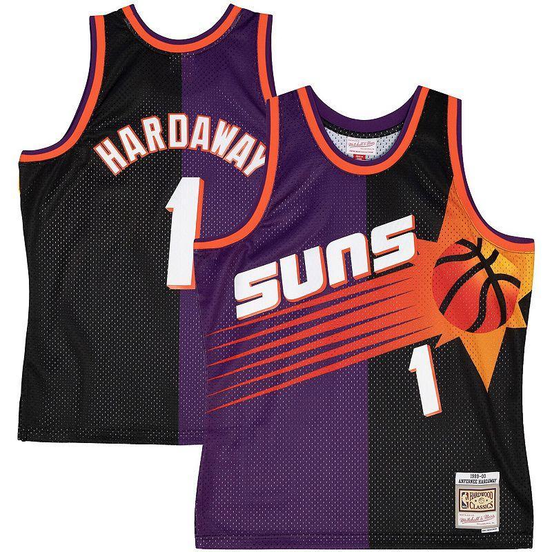 Men's Mitchell & Ness Penny Hardaway Purple/Black Phoenix Suns Hardwood Classics 1999/00 Split Swingman Jersey, Size: Large, Phx Purple Product Image