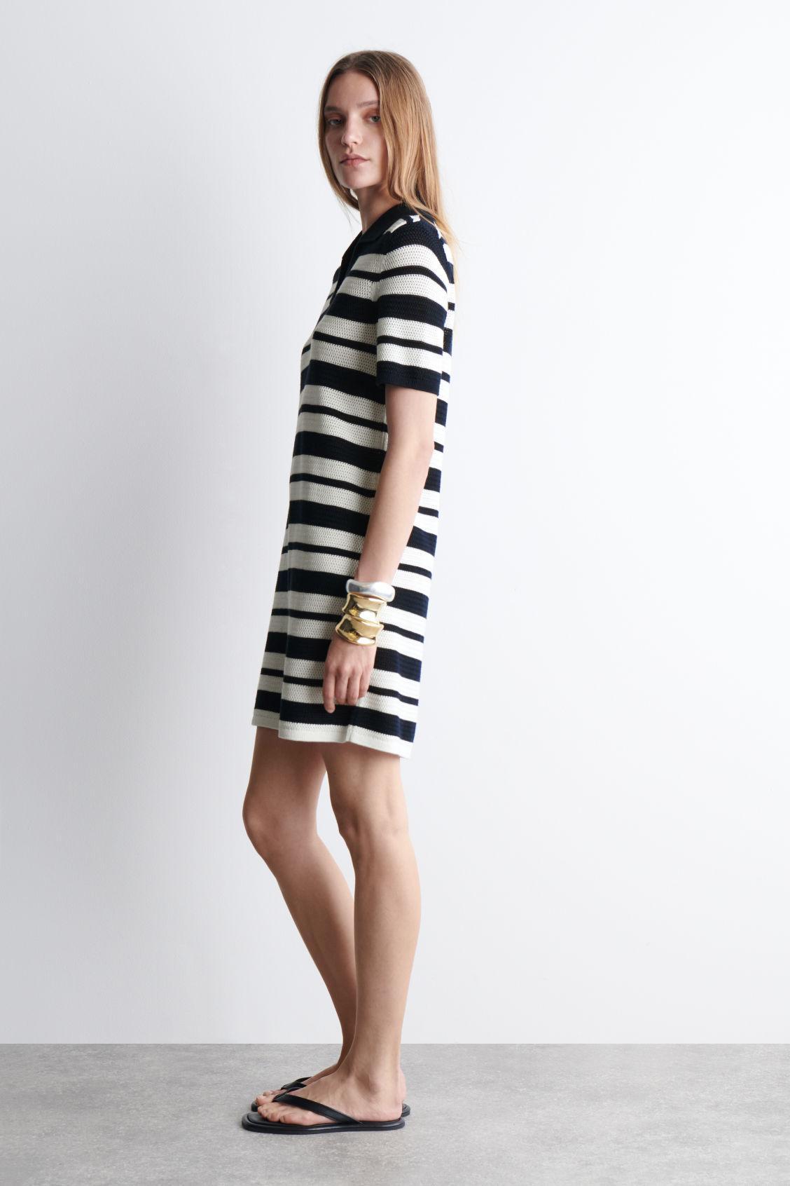 OPEN-KNIT POLO MINI DRESS Product Image