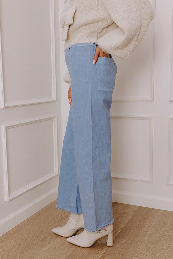 The Chloe Midrise Wide Leg Jean in Blue Product Image