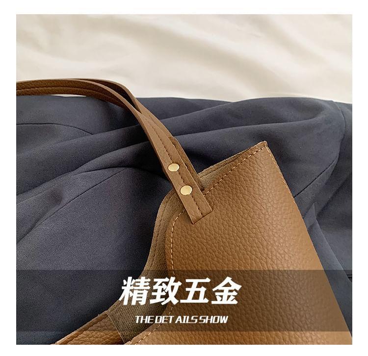 Faux Leather Tote Bag / Bag Charm / Set Product Image