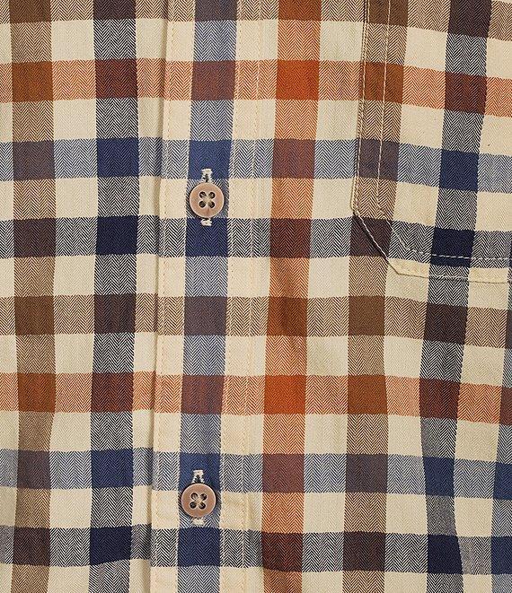 Rowm Long Sleeve Herringbone Small Plaid Woven Shirt Product Image