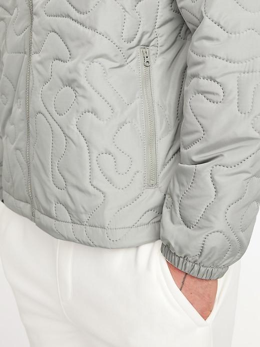 Water-Resistant Quilted Zip Jacket Product Image