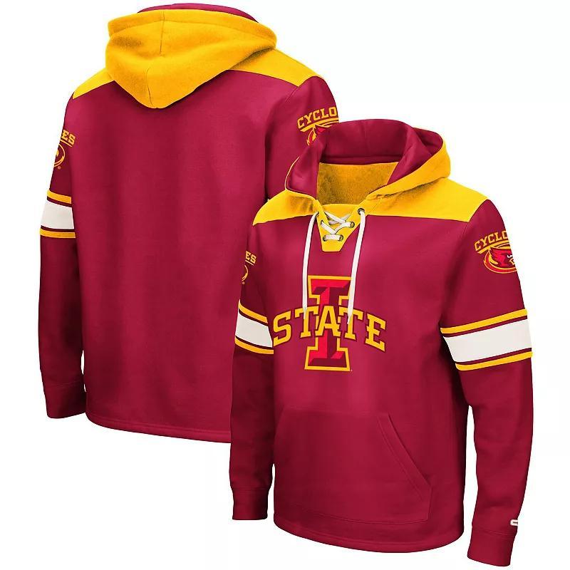 Men's Colosseum Cardinal Iowa State Cyclones 2.0 Lace-Up Pullover Hoodie, Size: Large, Red Product Image