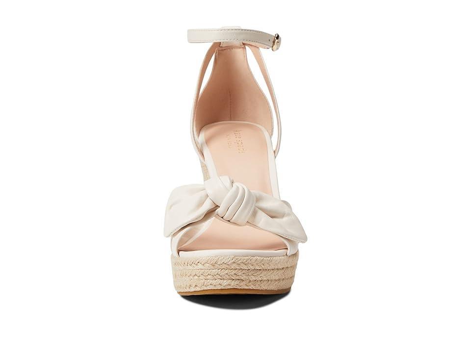 kate spade new york Tianna Metallic Leather Bow Platform Wedge Espadrille Sandals Product Image