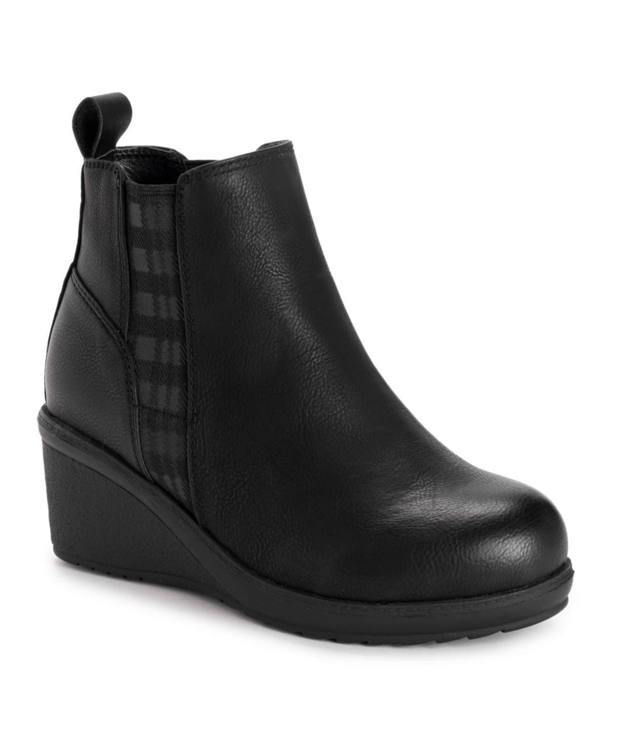 MUK LUKS England Women's Wedge Ankle Boots, Size: 8, Brown Product Image