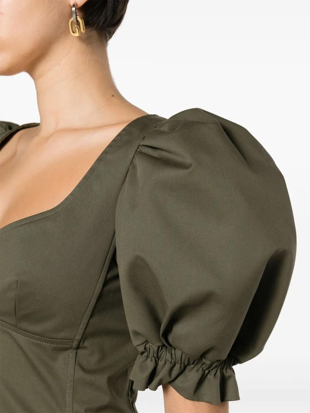 puff-sleeve cotton minidress Product Image