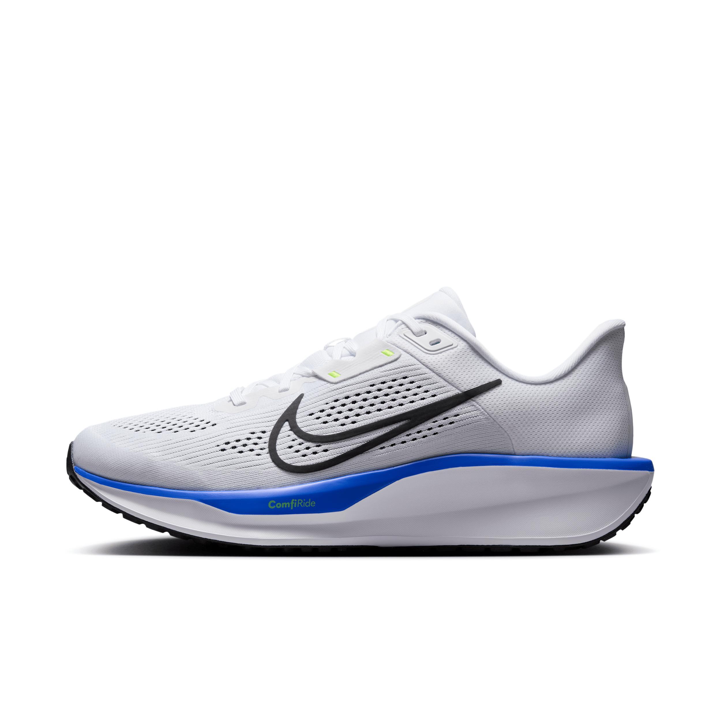Nike Quest 6 Men's Road Running Shoes, Size: 9.5, White Black Royal Product Image