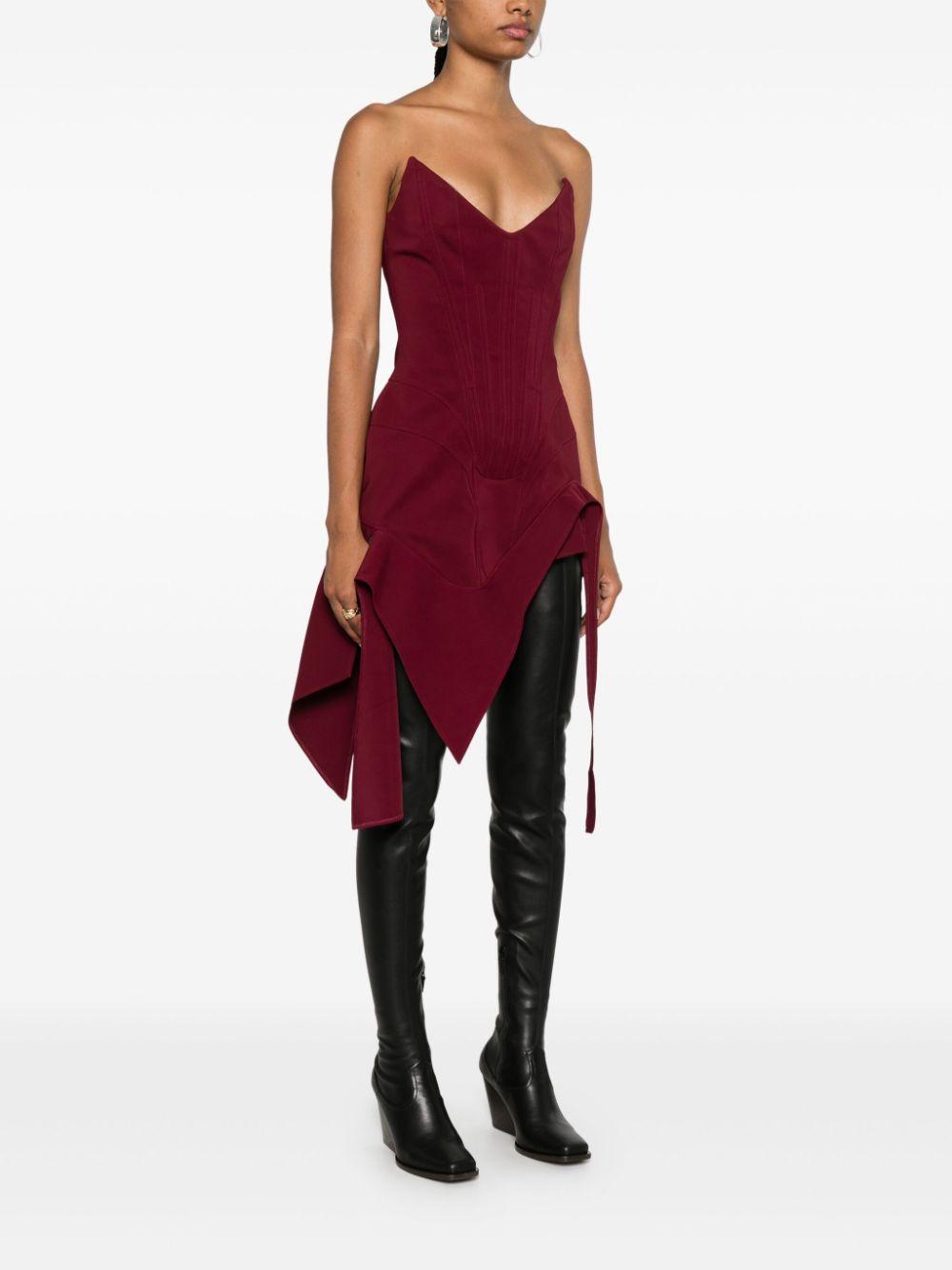 asymmetric bustier mini dress Product Image