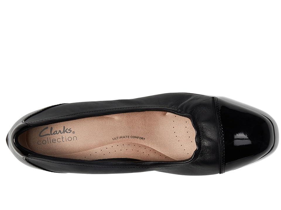 Clarks® Juliet Step Women's Leather Slip-On Shoes, Size: 9, Black Product Image