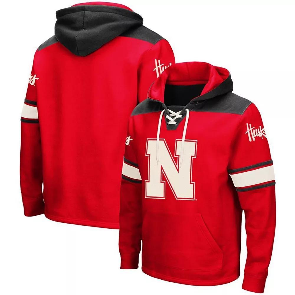Men's Colosseum Scarlet Nebraska Huskers 2.0 Lace-Up Pullover Hoodie, Size: Small, Red Product Image