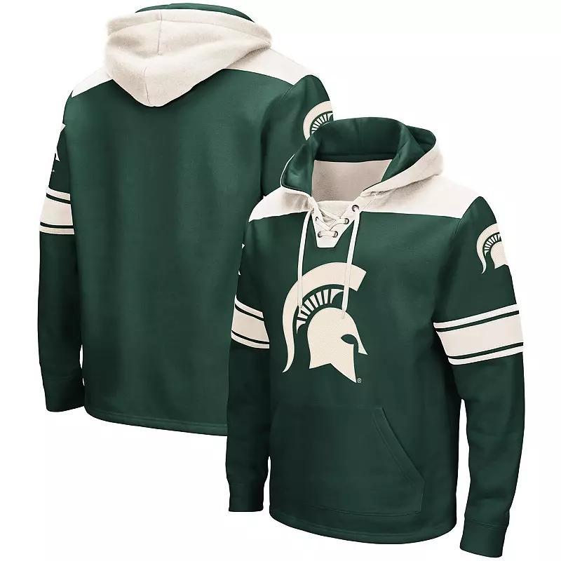 Mens Colosseum Michigan State Spartans 2.0 Lace-Up Pullover Hoodie Product Image