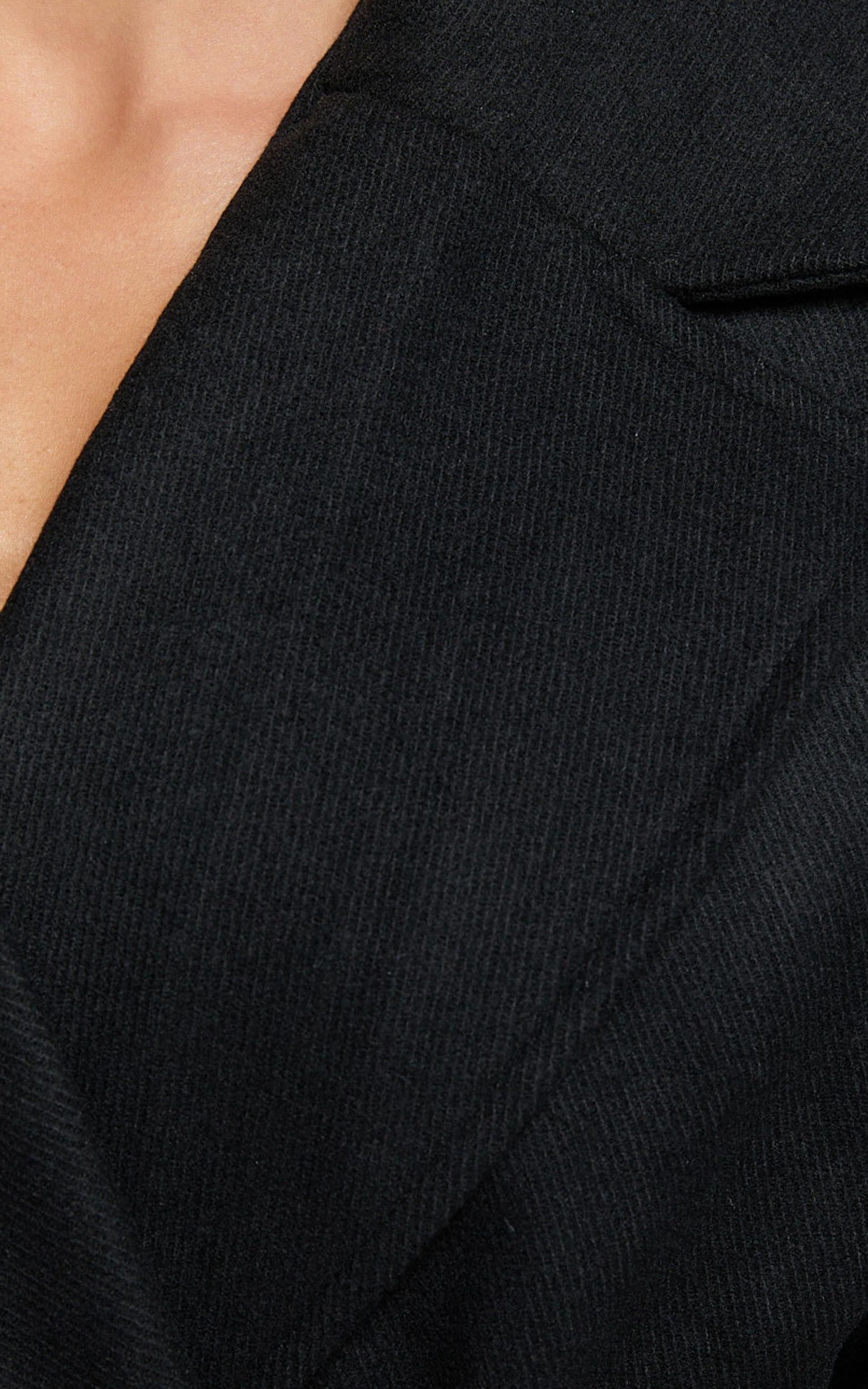 Mella Coat - Belted Longline Coat in Black Product Image
