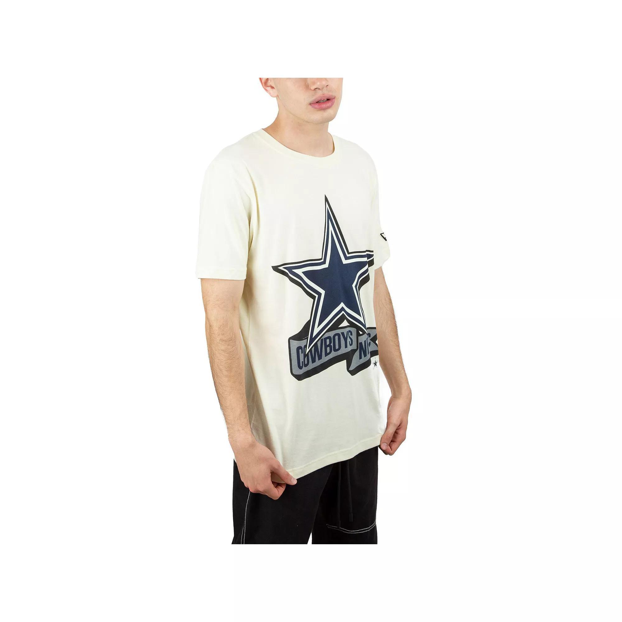 Men's New Era Cream Dallas Cowboys Chrome T-Shirt, Size: Large, Beige Product Image