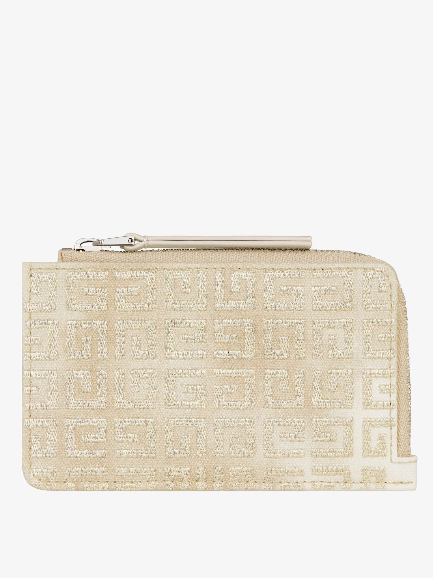 Giv Cut zipped cardholder in 4G lurex and leather Product Image