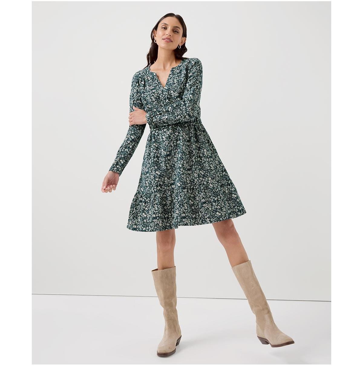 Womens Cafe Crepe Tiered Dress S Product Image