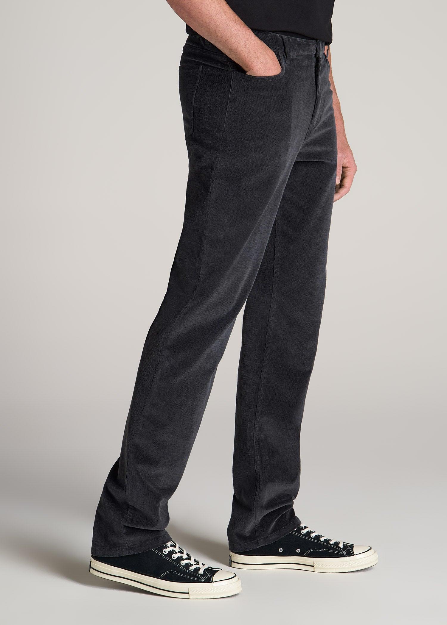 STRAIGHT-LEG Stretch Corduroy Pants for Tall Men in Iron Grey Product Image