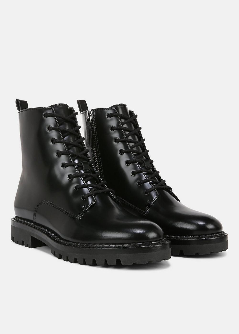 Womens Cabria Leather Lug Boot, Black/black, Size 8.5 Vince Product Image