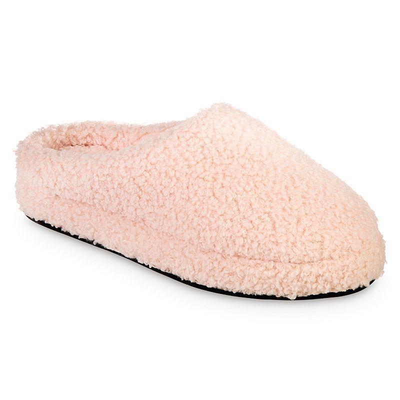isotoner Berber Fiona ECO Comfort Women's Memory Foam Hoodback Slippers, Size: XL, Evening Brown Product Image