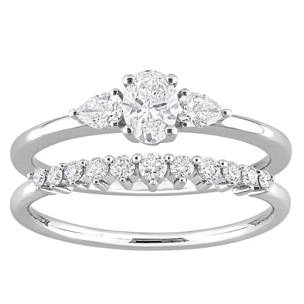 Stella Grace 14k White Gold 3/4 Carat T.W. Diamond Bridal Ring Set, Women's, Size: 9.50 Product Image