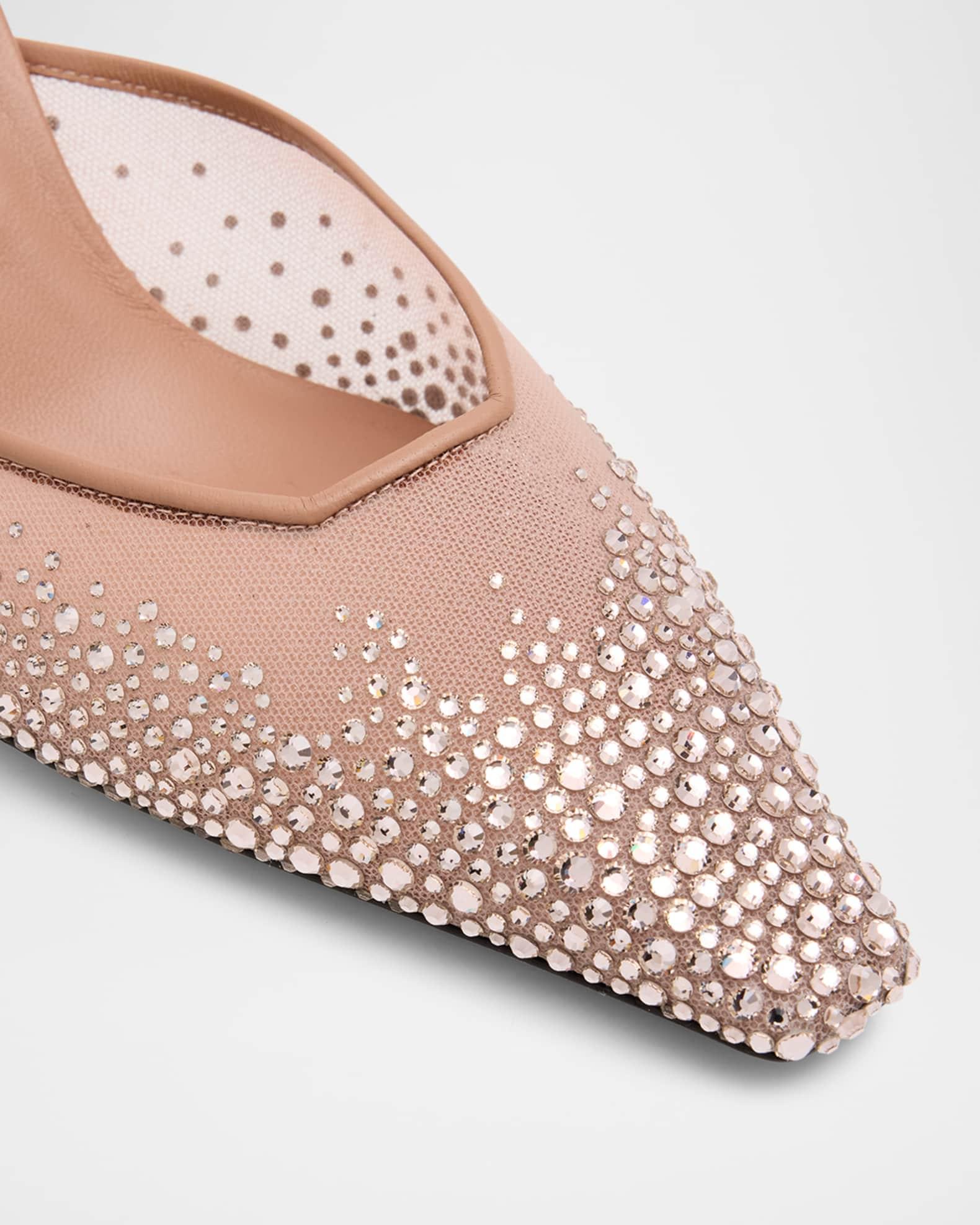 Vivi Crystal Mesh Mule Pumps Product Image