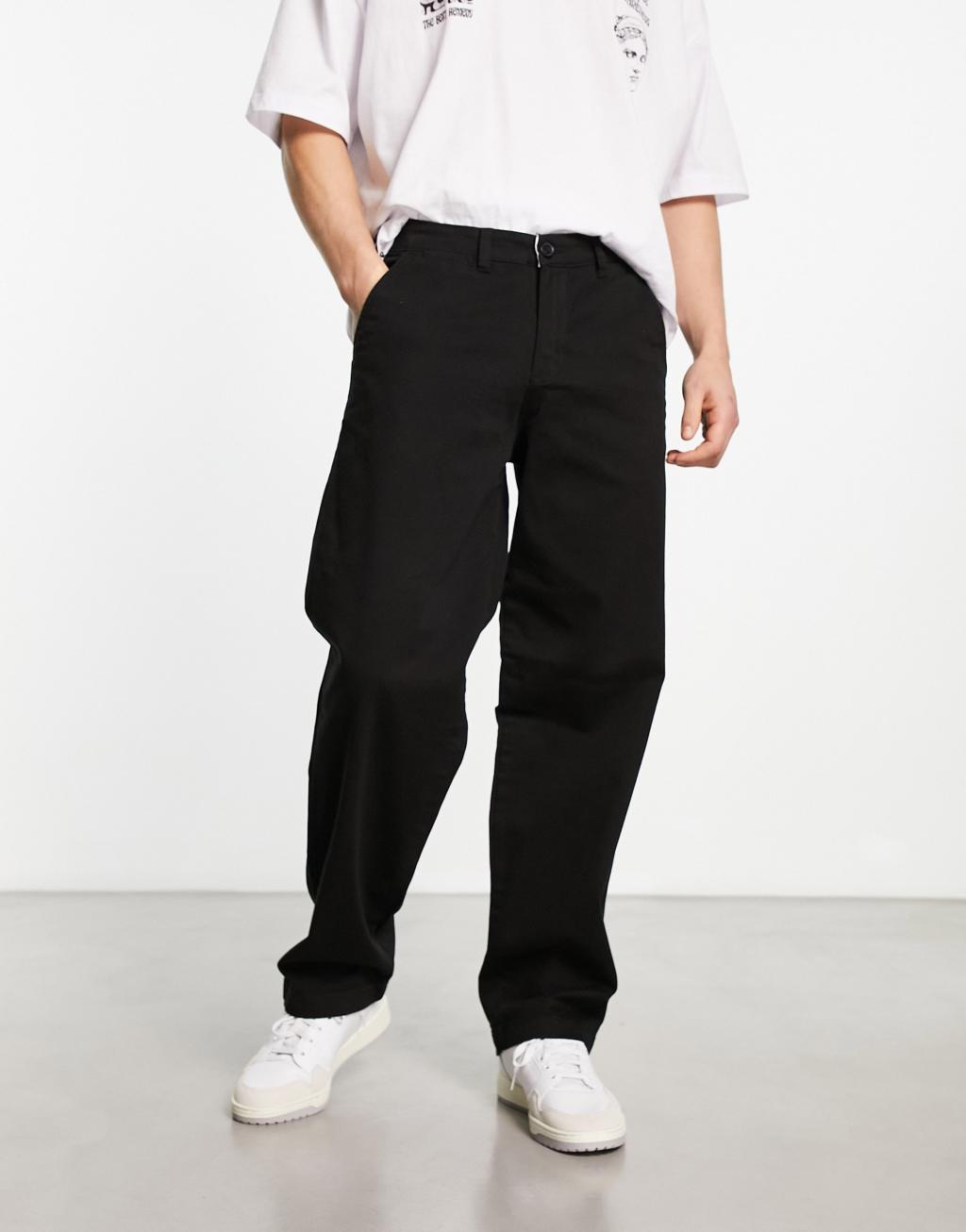 ADPT wide fit chinos in black Product Image