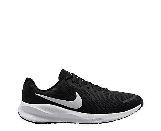 Nike Revolution 7 Men's Road Running Shoes, Size: 11 4E, Black White Product Image