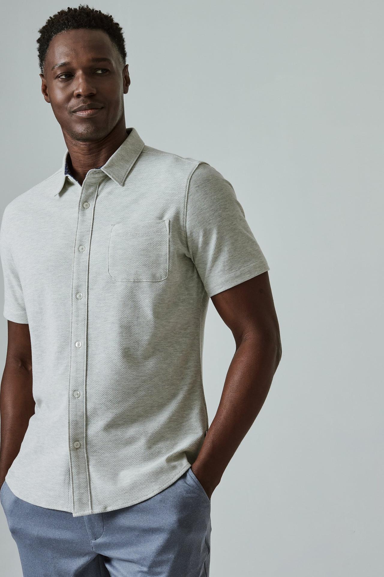 Cabbo Short Sleeve Shirt- Off White Product Image
