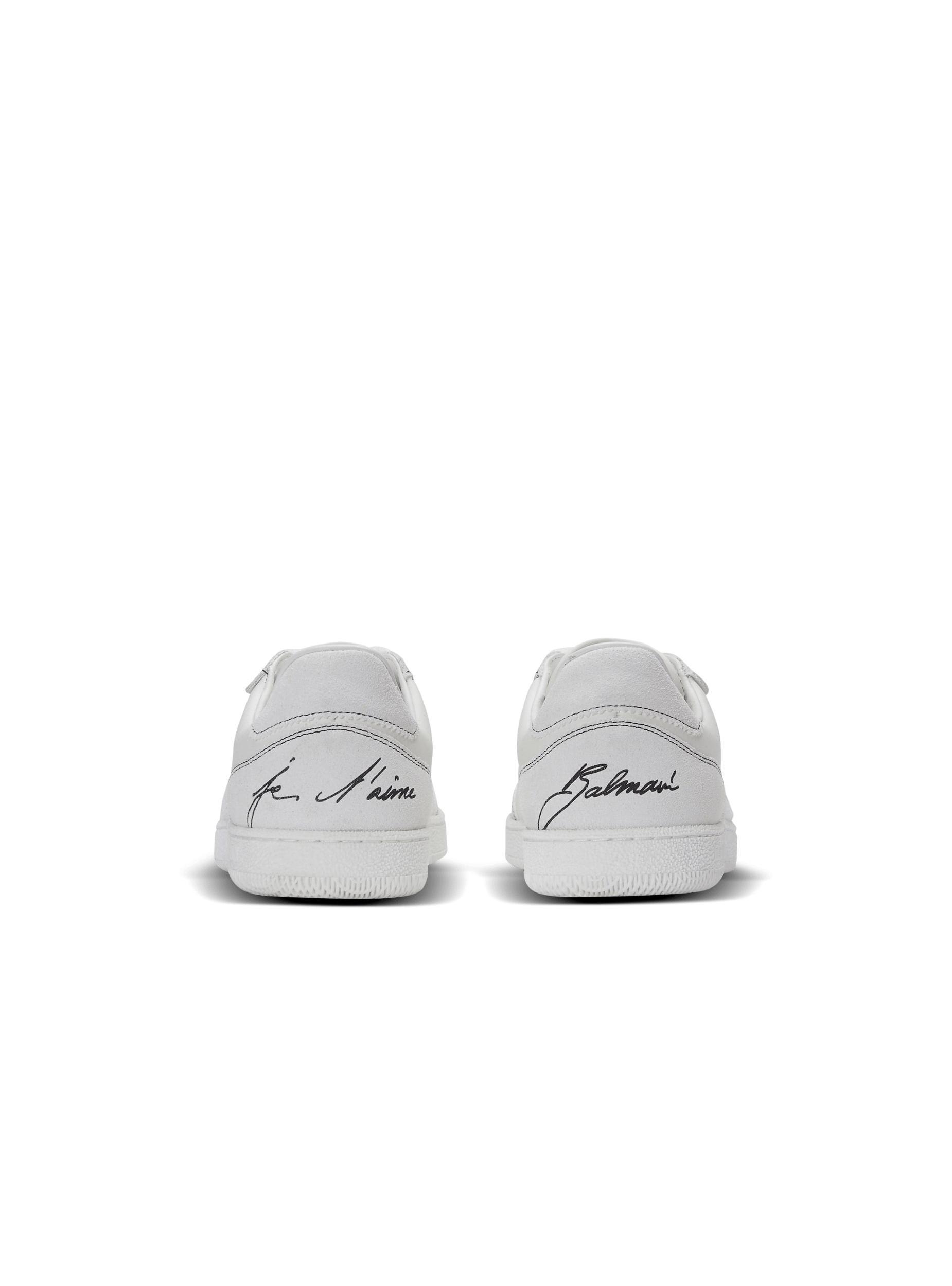 Balmain Swan trainers in calfskin and suede Product Image