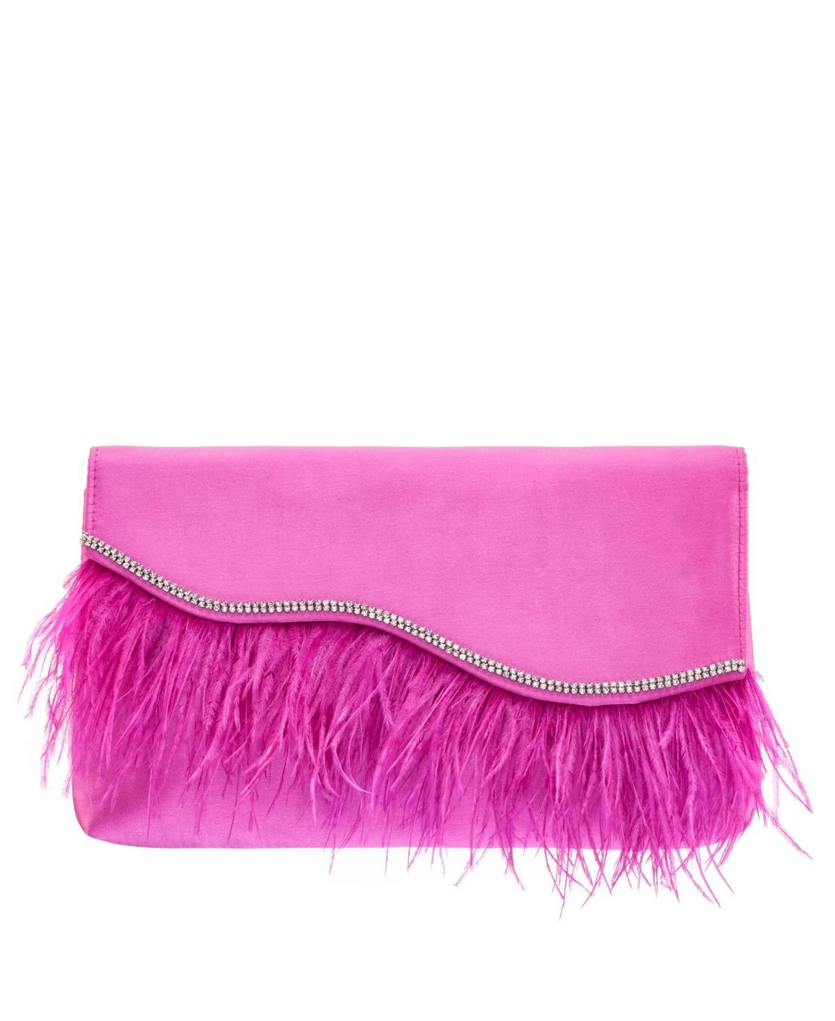 Womens Feather Flap Clutch Product Image