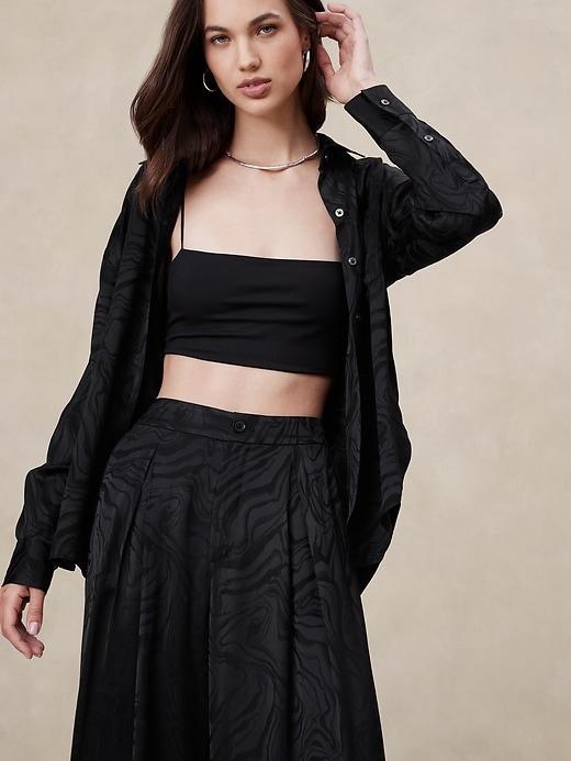 Silky Pleated Wide-Leg Pant Product Image