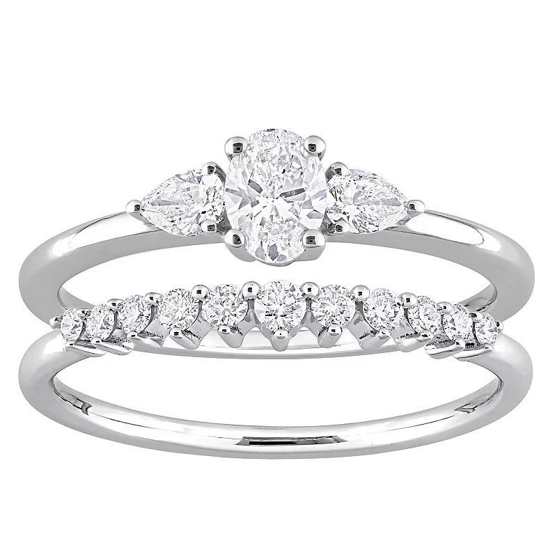 Stella Grace 14k White Gold 3/4 Carat T.W. Diamond Bridal Ring Set, Women's, Size: 9.50 Product Image