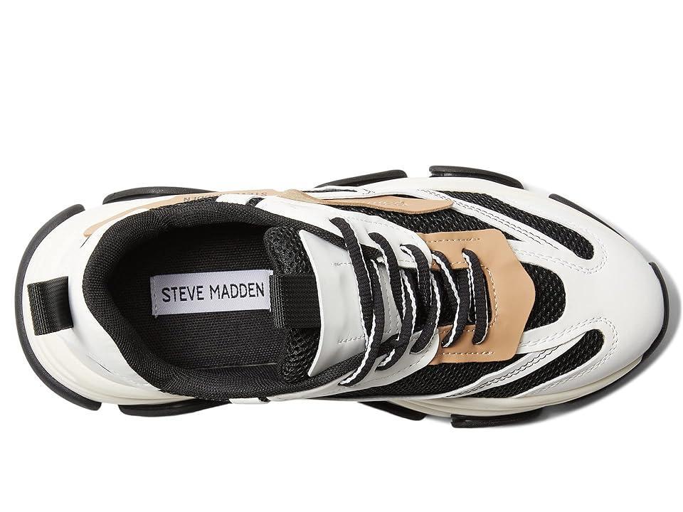 Steve Madden Womens Possession Chunky Lace-Up Sneakers - Black Product Image