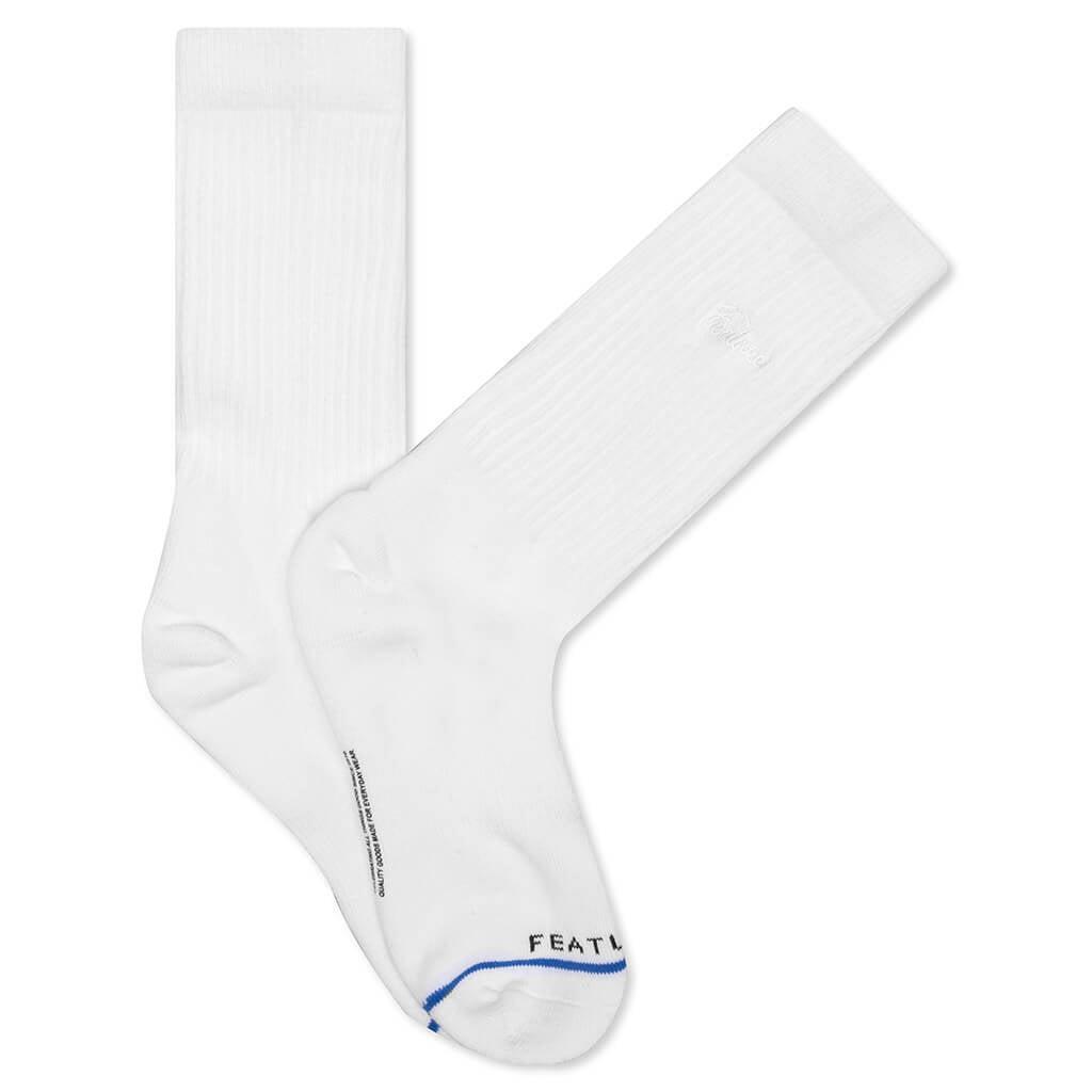 Tonal Script Crew Sock - Black Product Image
