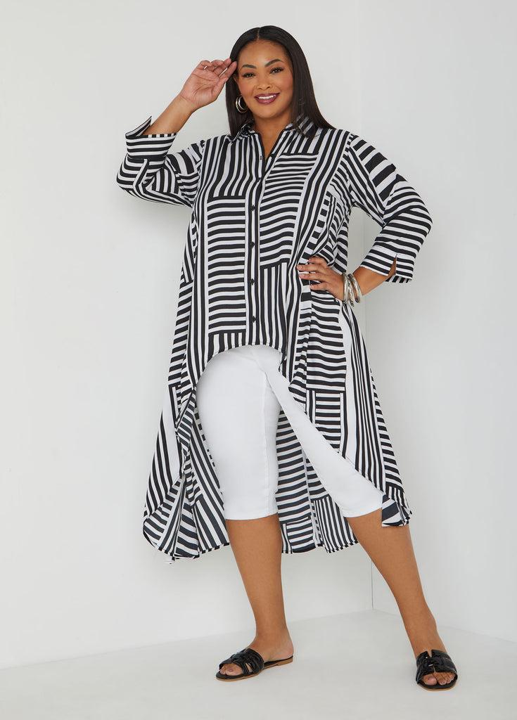 Hi Low Striped Shirt Product Image