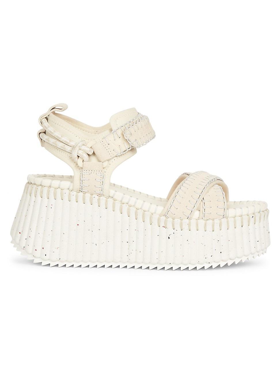 Nama Stitch Ankle-Strap Flatform Sandals Product Image