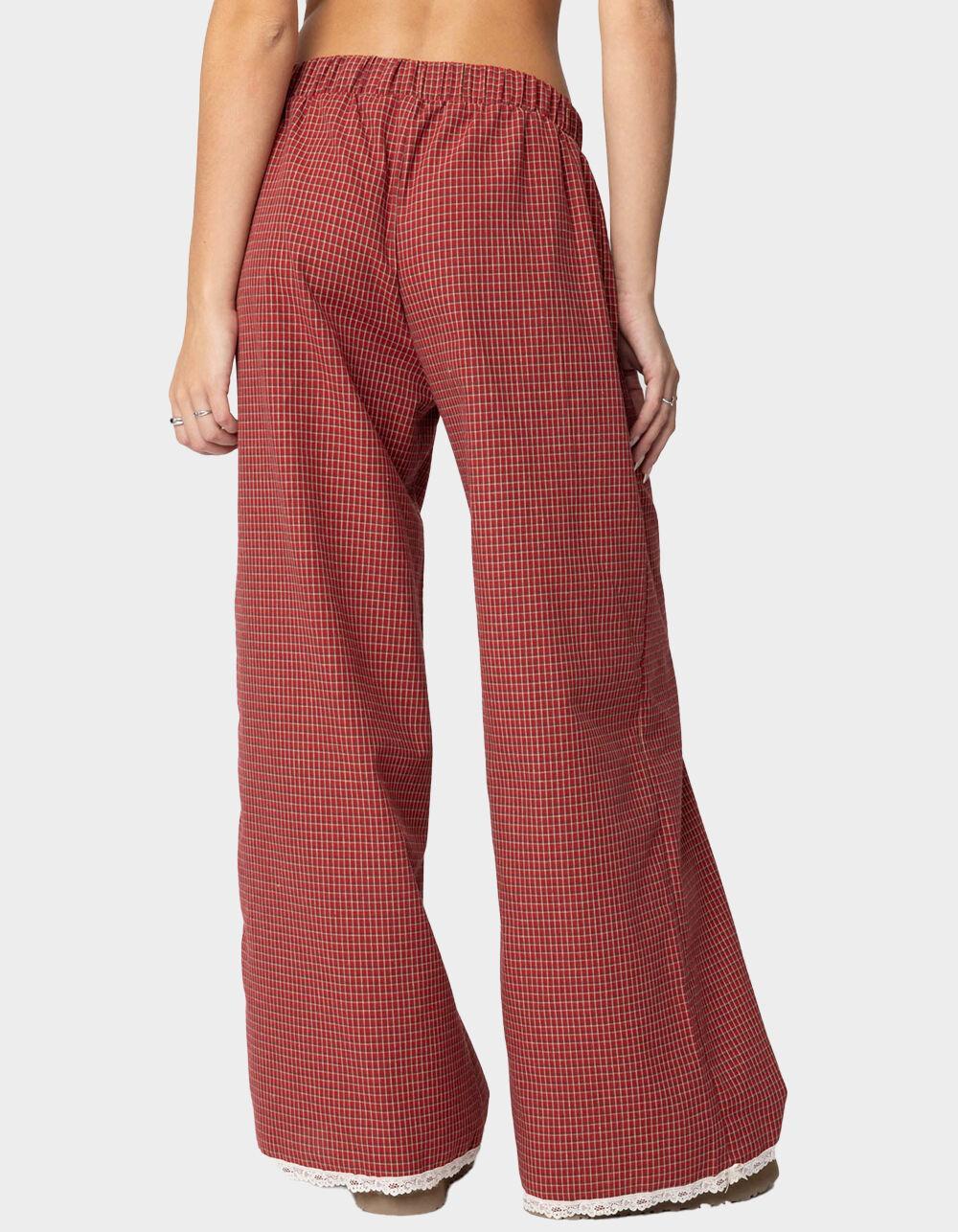EDIKTED Dakota Plaid Pants Product Image