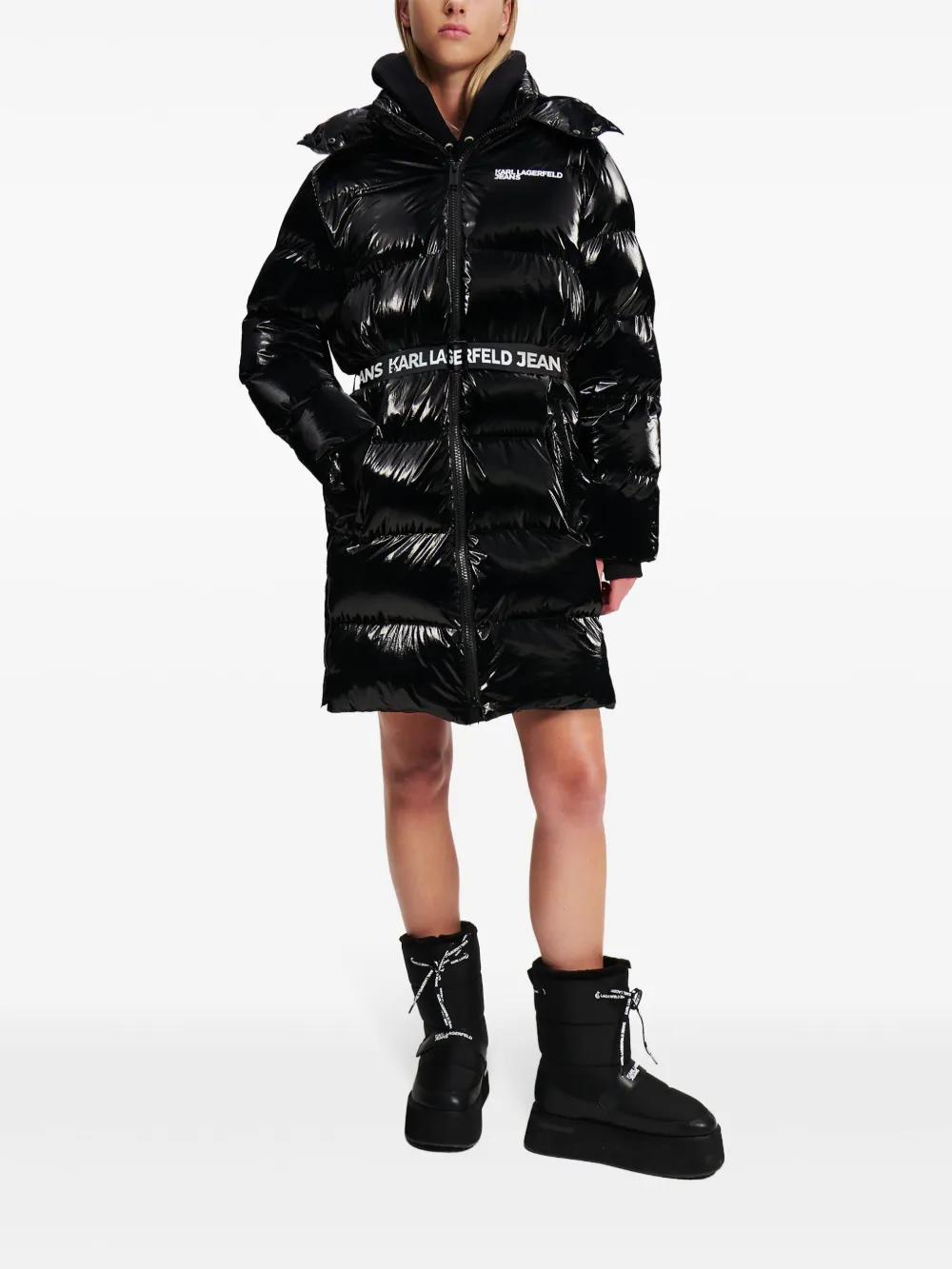 long belted puffer coat Product Image