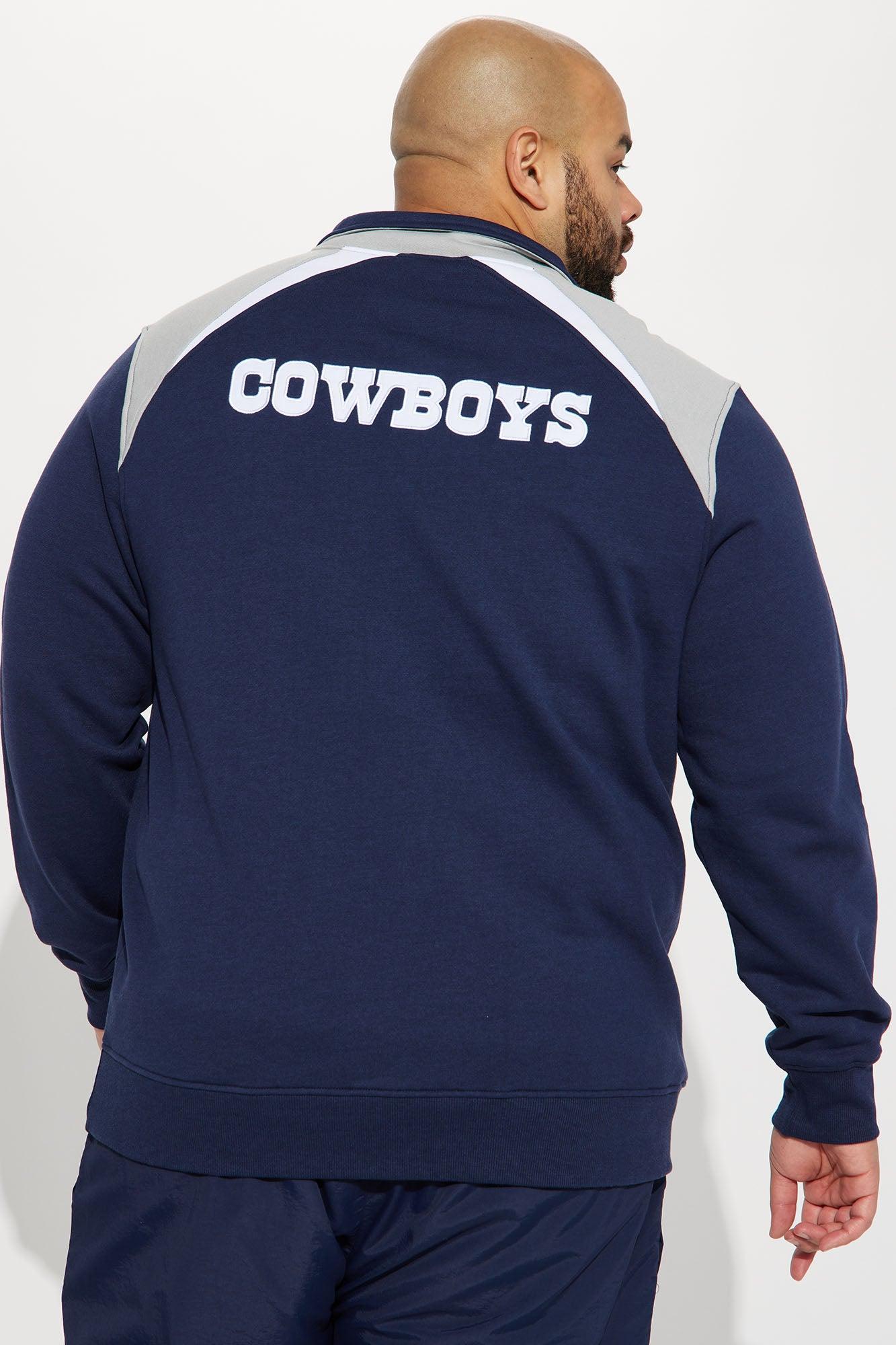 Cowboys Quarter Zip Sweatshirt - Navy Male Product Image