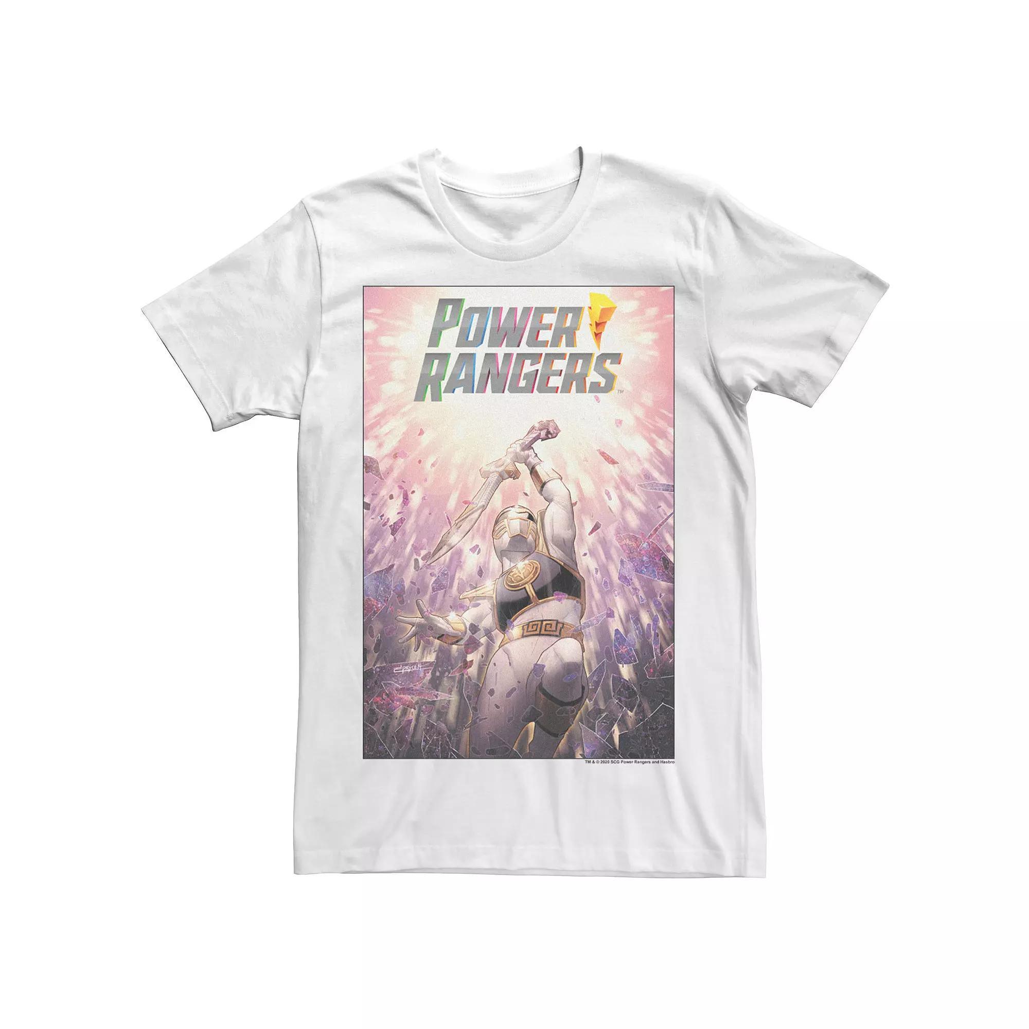 Men's Power Rangers White Ranger Poster Tee, Size: XXL Product Image