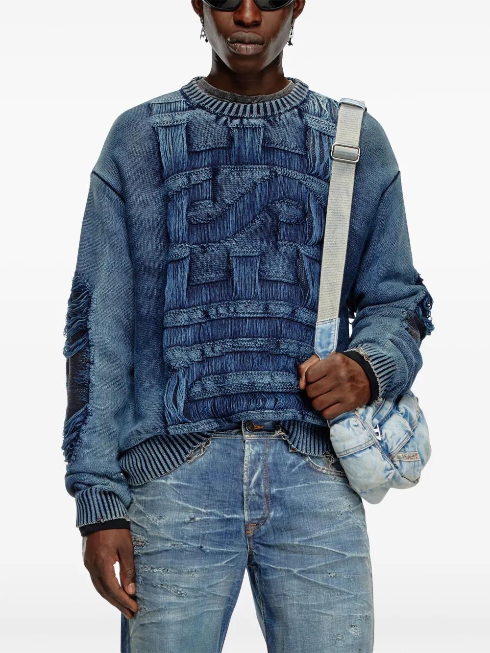 faded effect knitted jumper Product Image