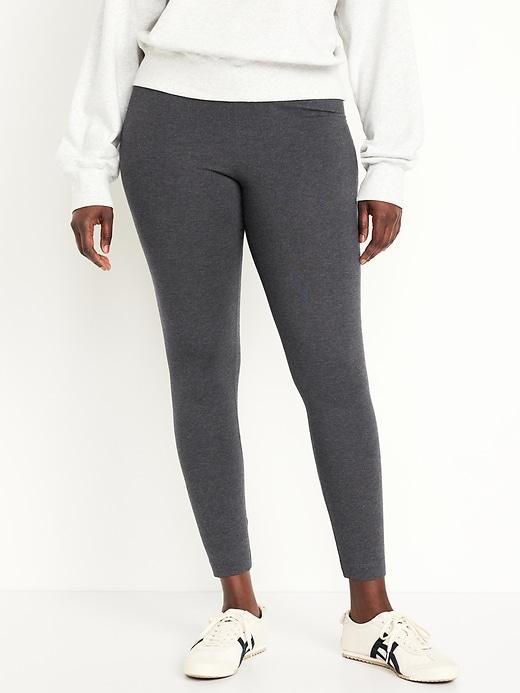 Mid-Rise Jersey Ankle Leggings Product Image
