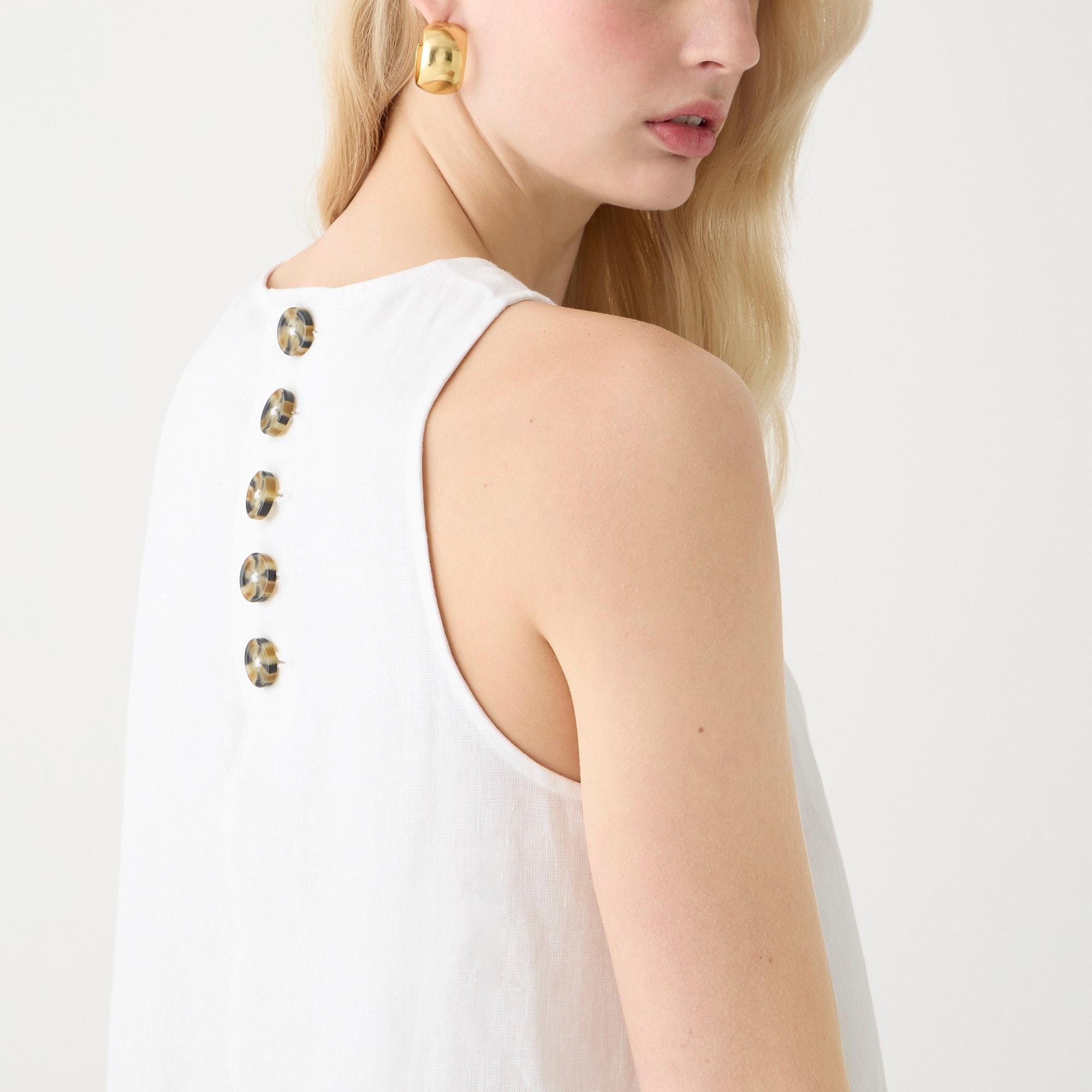Maxine button-back dress in linen Product Image